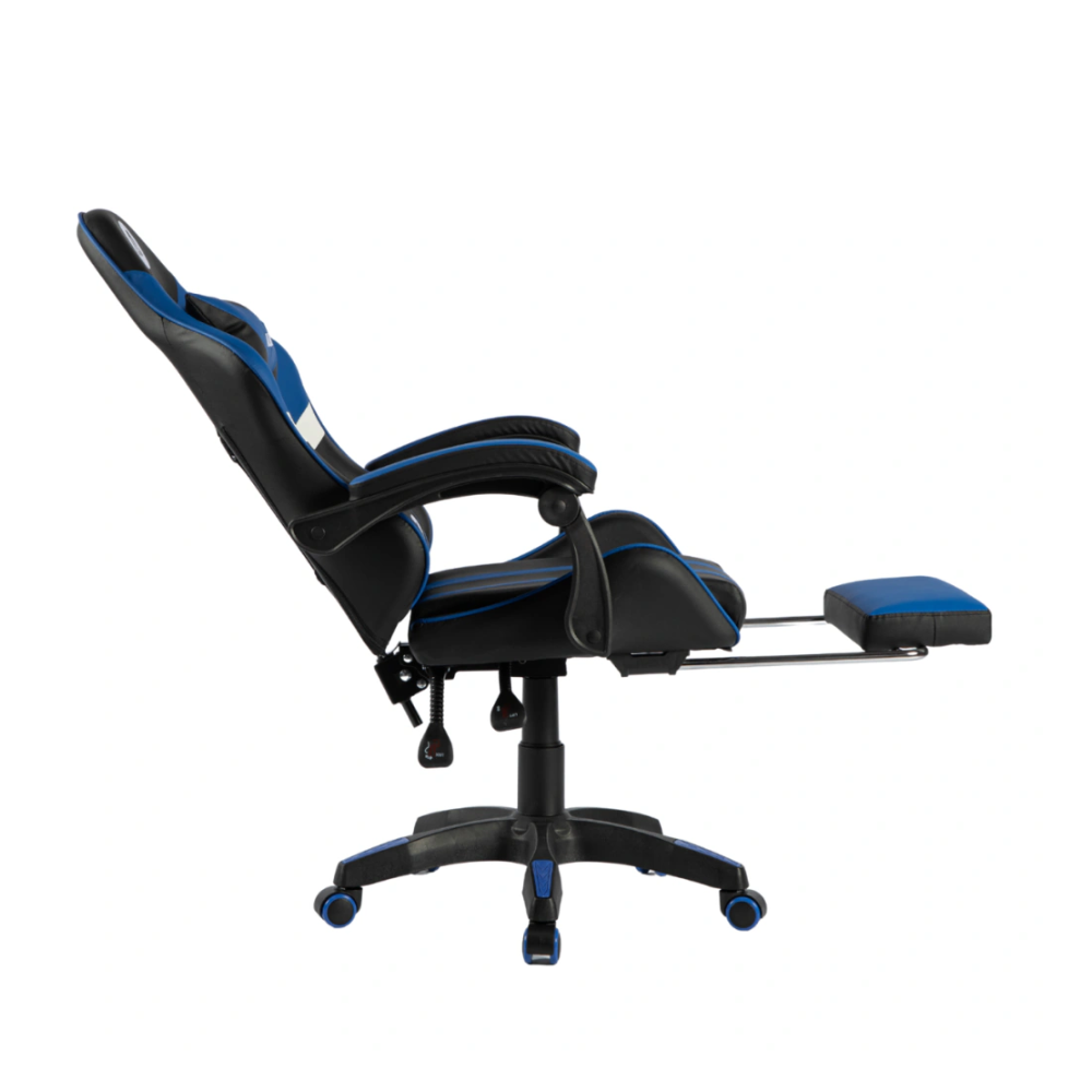 Silla Gamer Aliver Raptor Masajes/Reposapies Negro/Azul AL-GC9910 - Imagen 5