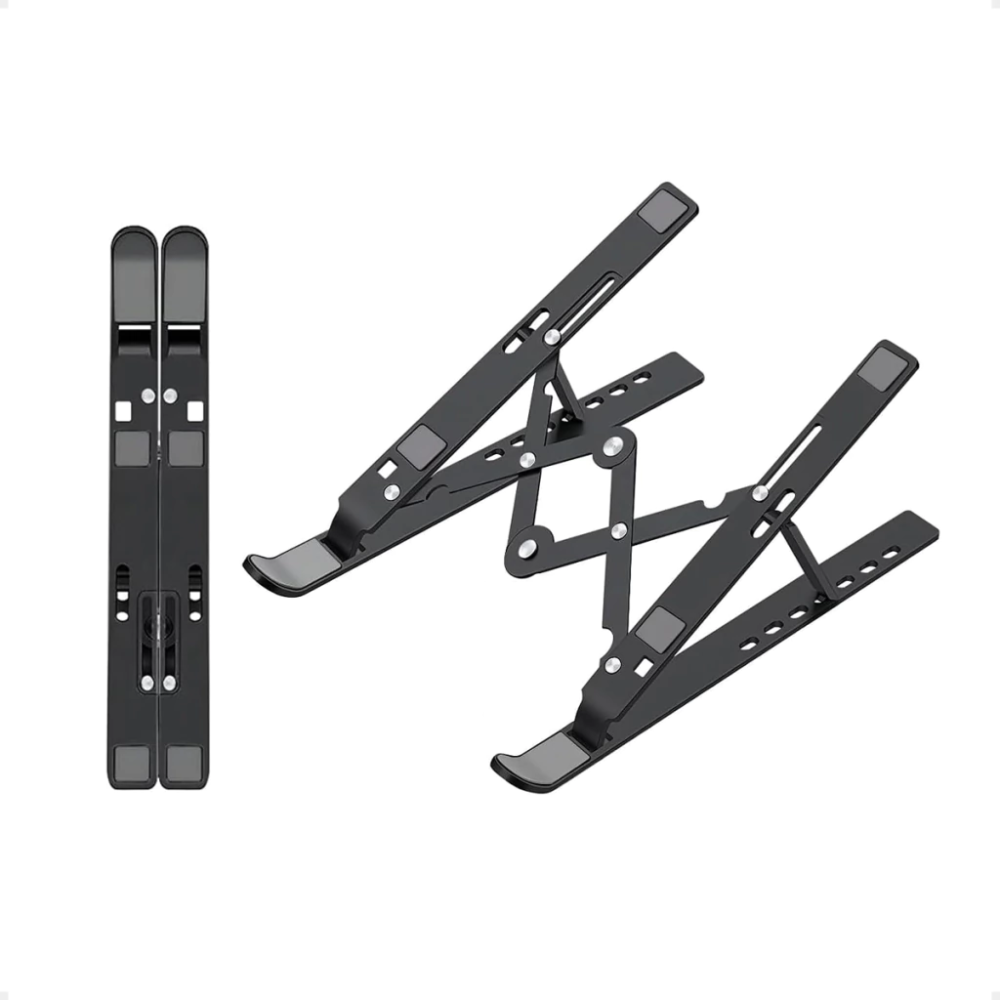 Soporte notebook plegable aluminio negro Blue Box BBX00005