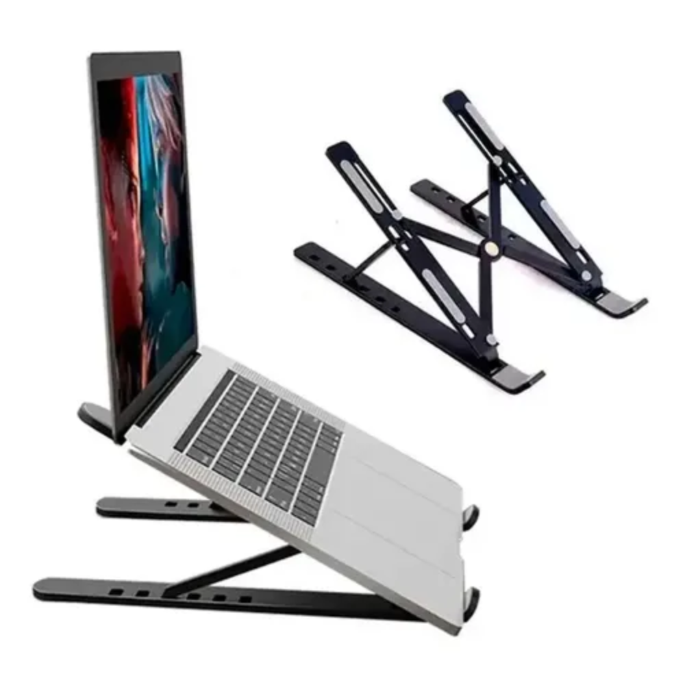Soporte notebook plegable aluminio negro Blue Box BBX00005 - Imagen 2