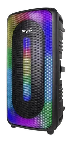 Parlante amplificado BT RGB 2x8" Nisuta NS-PA88B Microfono 300w - Imagen 2