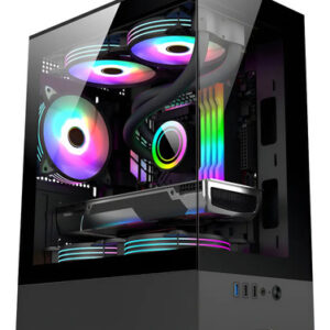 Gabinete Sentey H10 ARGB Negro vidrio templado lat/frontal 6100-ARGB-SFBLACK