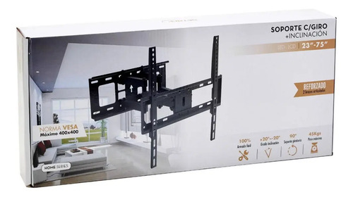 Soporte reforzado para TV 23 a 75" Netmak NM-ST13 45Kgs - Imagen 2