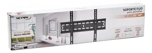 Soporte para TV Fijo Netmak NM-ST05 32-60" 50Kg - Imagen 2