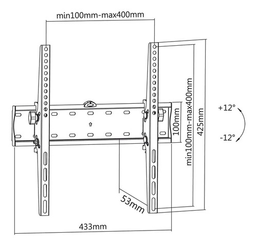 Soporte para TV Fijo de 32 a 60" 40Kg Inclinable One Box OB-IC35 - Imagen 2