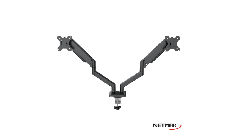 Soporte para monitor doble brazo hidraulico 10-30" 20kg Netmak NM-ST33