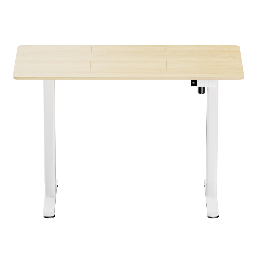Escritorio Motorizado S16 (patas blancas, tablero marron clarito) 1m x 0,6m Blue Box BBX00016 - Imagen 2