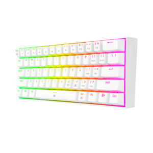 Teclado Mecanico Redragon K630W Dragonborn Blanco - Red switch K630W-RGB RED