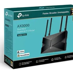Router TP-LINK AX3000 Archer AX53 Gigabit Dual Band 3Gbps 4 Antenas WiFi