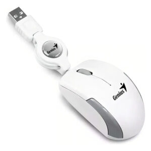 Mouse Genius Micro Traveler Retractil USB Blanco