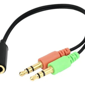 Adaptador 2 stereo macho a hembra de 3 contactos Netmak NM-C50