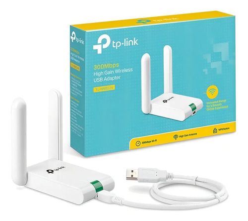 Placa de Red TP-LINK USB Wireless TL-WN822N 300Mbps 2 antenas High Gain