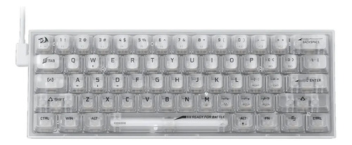 Teclado Mecanico Redragon K617 Fizz RGB Transparente K617CT-RGB