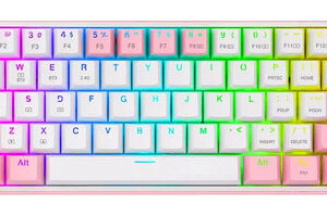Teclado Mecanico Redragon K616 Fizz Pro Blanco/Rosa K616-RGB WP-SP