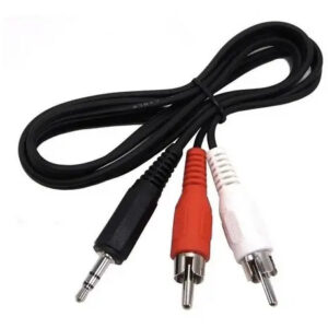 Cable de audio y video de stereo 3.5mm a 2 RCA 1.5m Netmak NM-C25 1.5