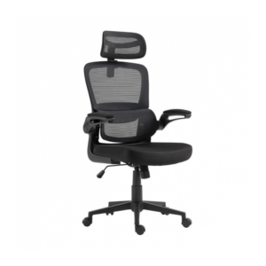 Silla Oficina Netmak NM-ARMONIA Negra tela mesh, soporte lumbar, apoyacabeza y apoyabrazos regulables