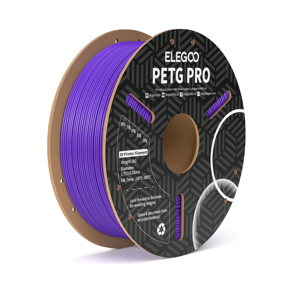 Filamento 3D Elegoo PETG Pro 1Kg Purpura 50.203.0206