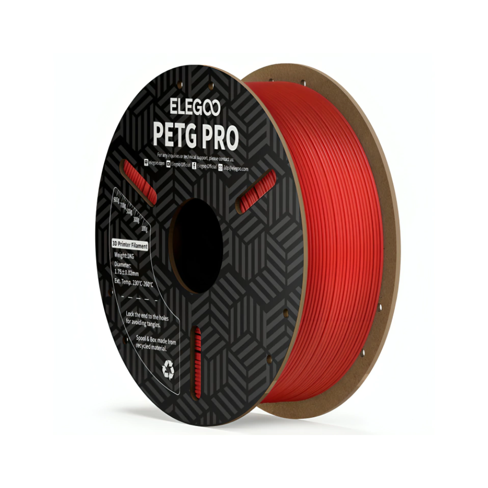 Filamento 3D Elegoo PETG Pro 1Kg Rojo 50.203.0264