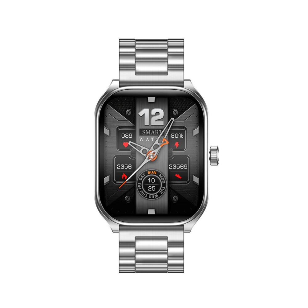 SmartWatch Netmak DYNAMIC-S BT5.3/Curvo/Microf/Malla Met. Plateado NM-DYNAMIC-S